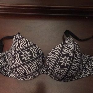 PINK Holiday Design Bra Size 36DD